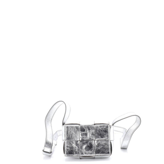 Cassette Crossbody Bag Maxi Intrecciato Leather Candy