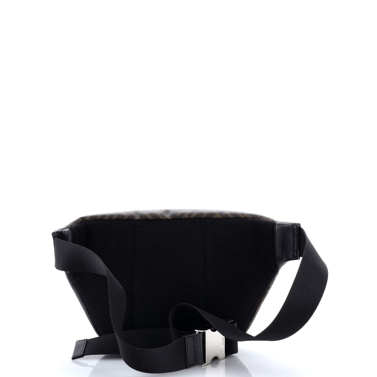 Zip Belt Bag Zucca Coated Canvas and Leather
