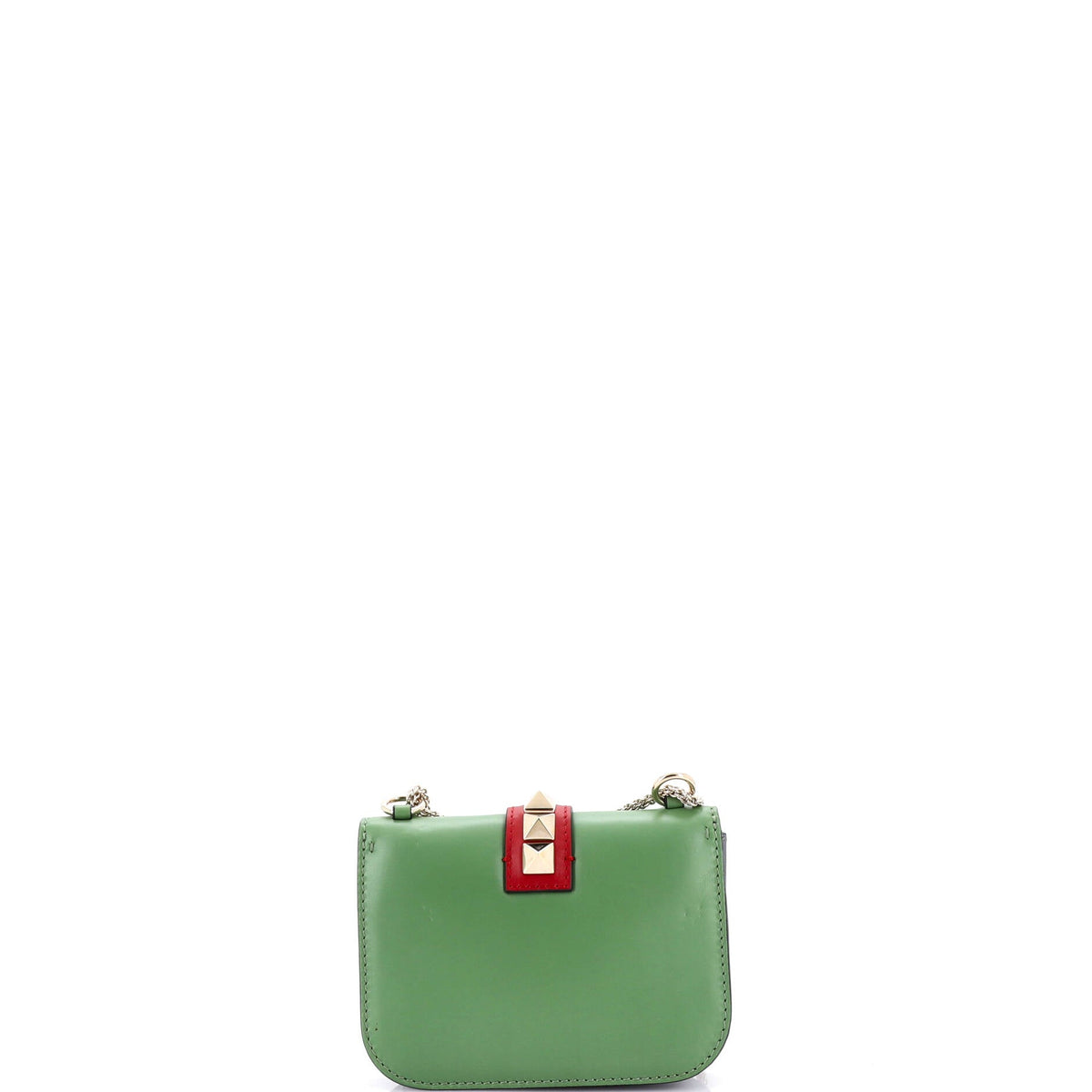 Glam Lock Shoulder Bag Leather Mini