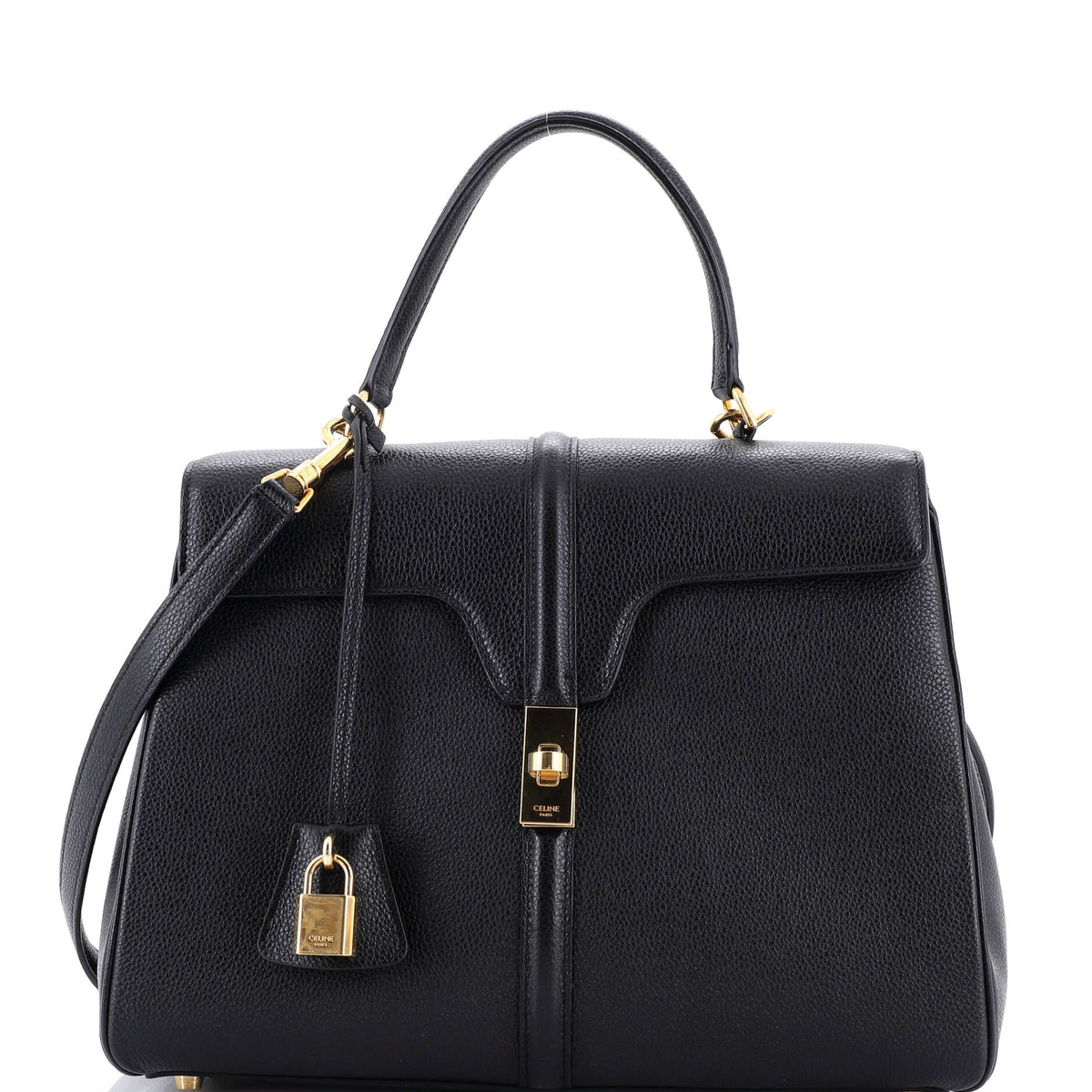16 Top Handle Bag Grained Calfskin Medium