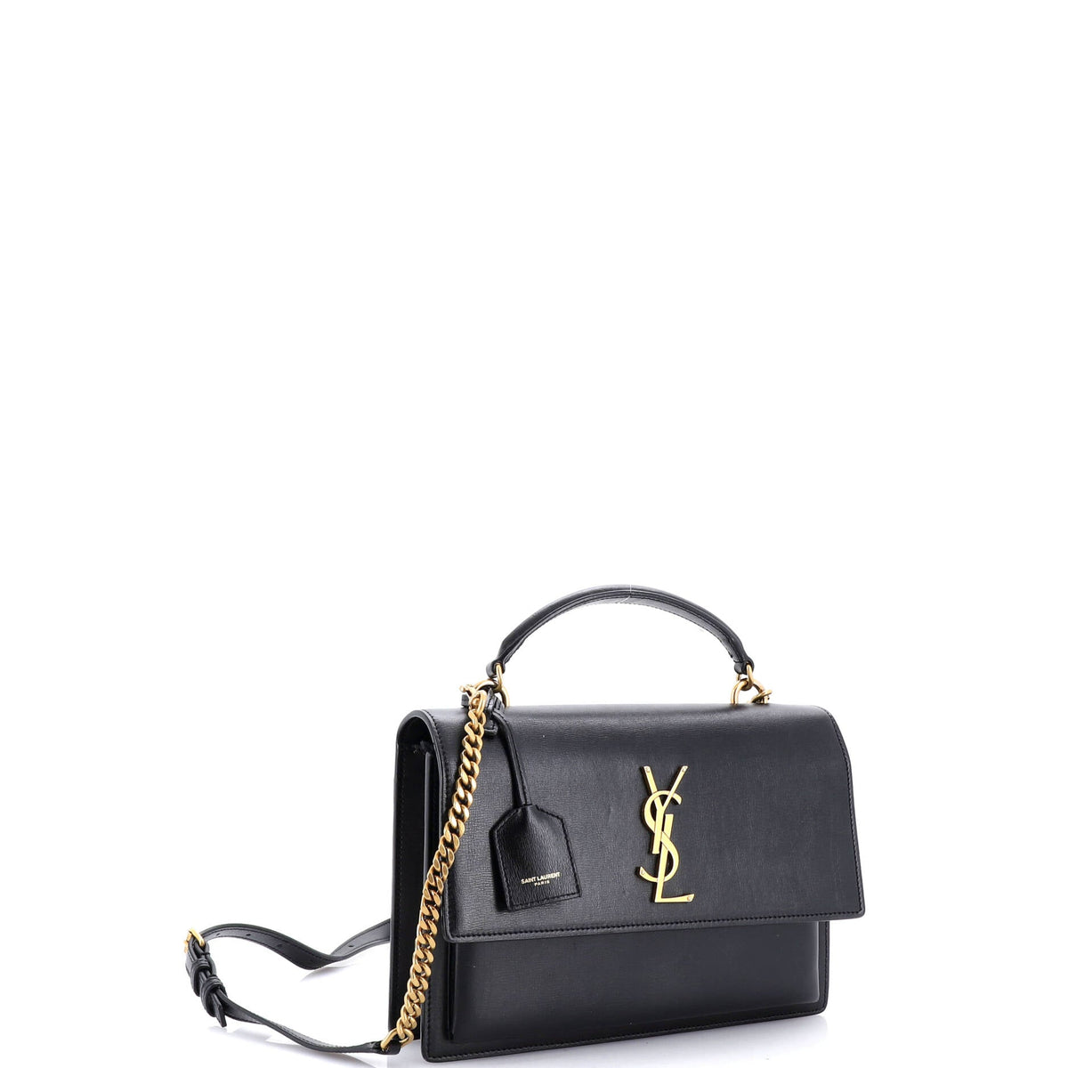 Sunset Top Handle Shoulder Bag Leather Medium
