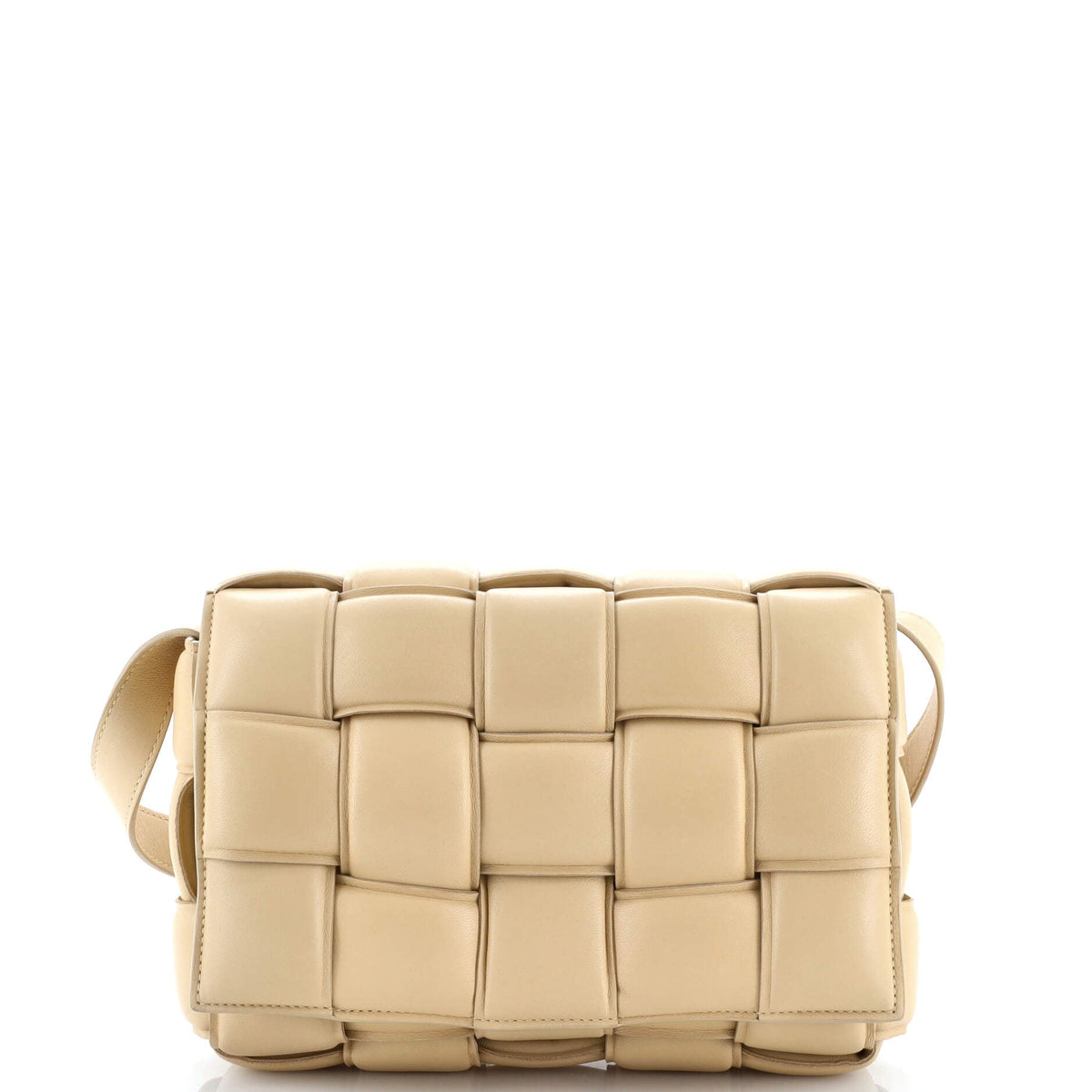 Cassette Crossbody Bag Padded Maxi Intrecciato Leather
