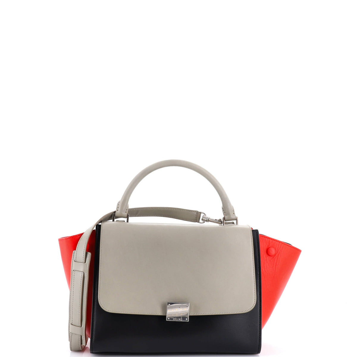 Tricolor Trapeze Bag Leather Small