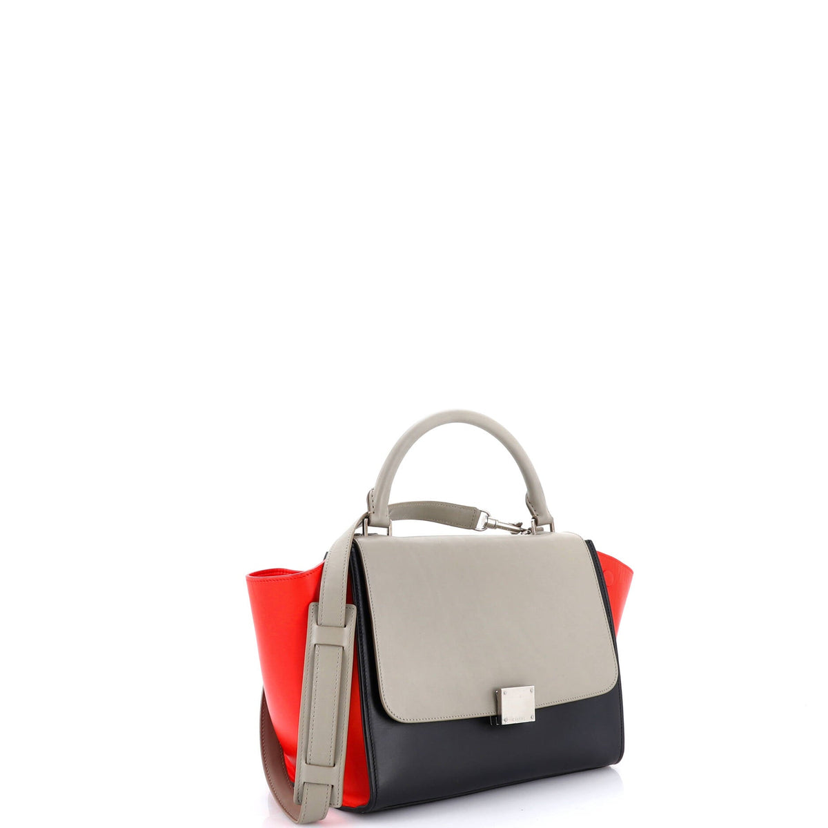 Tricolor Trapeze Bag Leather Small