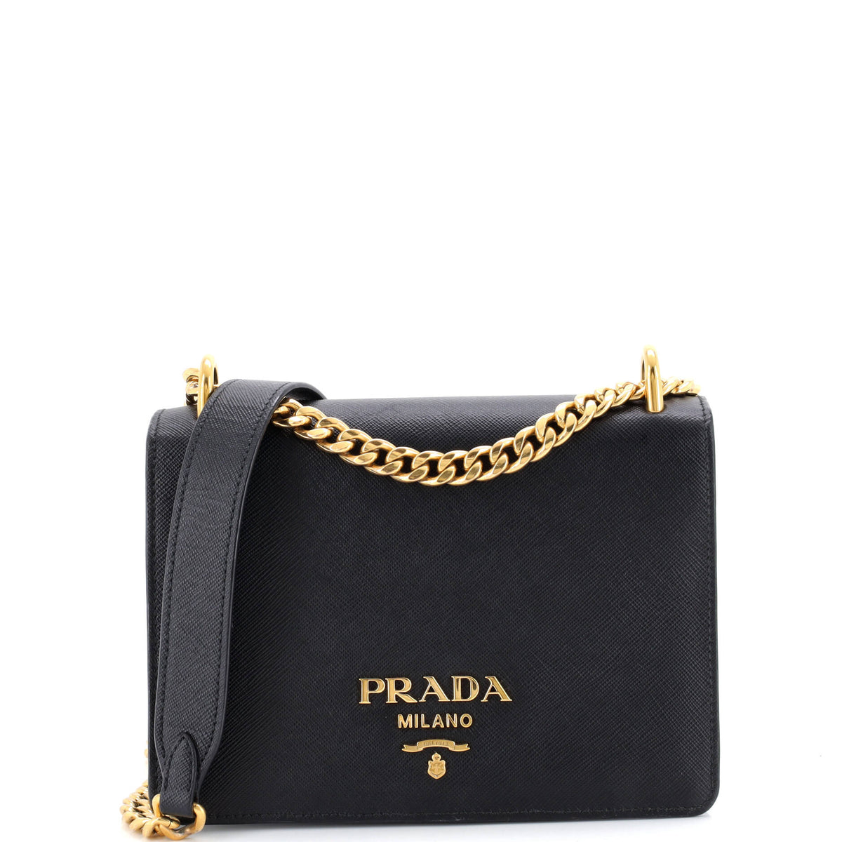 Chain Flap Bag Saffiano Leather Small