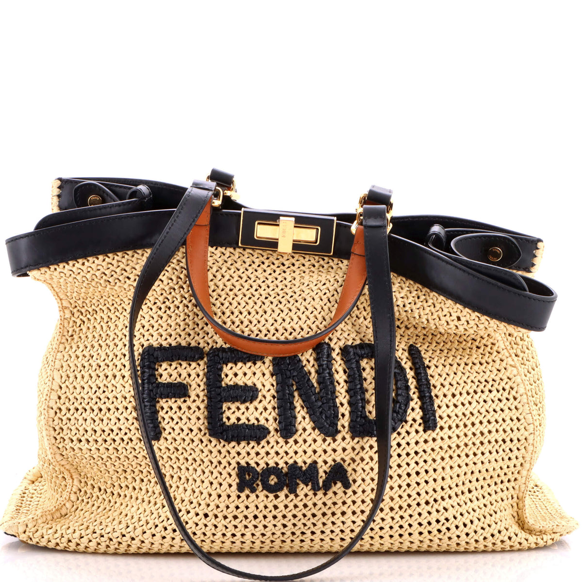 Peekaboo X-Tote Raffia Medium