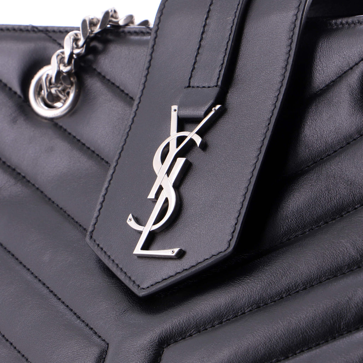 LouLou Tote Matelasse Chevron Leather Large