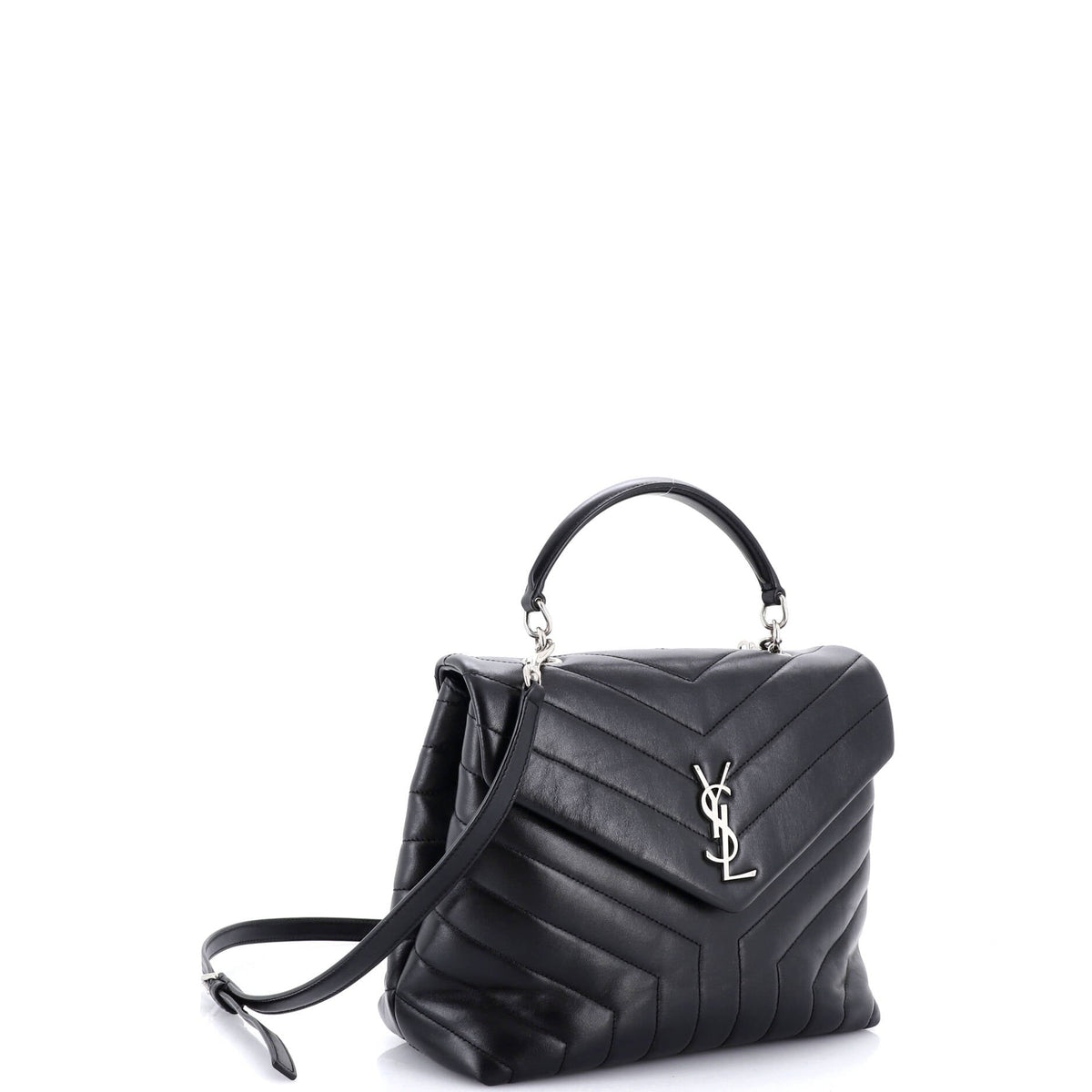 LouLou Top Handle Bag Matelasse Chevron Leather Medium
