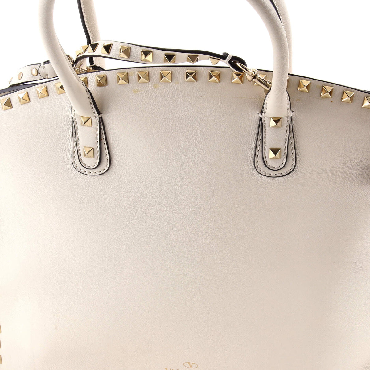 Rockstud Convertible Dome Tote Full Studded Leather