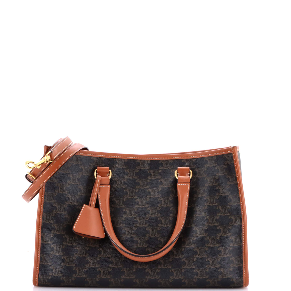 Horizontal Cabas Tote Triomphe Coated Canvas Mini