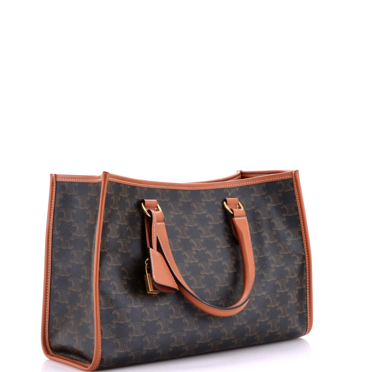 Horizontal Cabas Tote Triomphe Coated Canvas Mini
