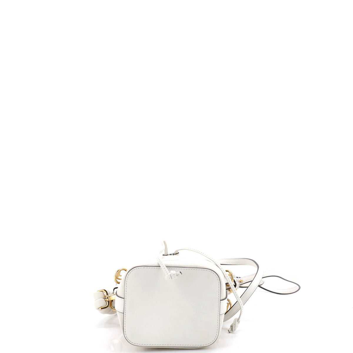 Woven Handle Mon Tresor Bucket Bag Zucca Embroidered Canvas Mini