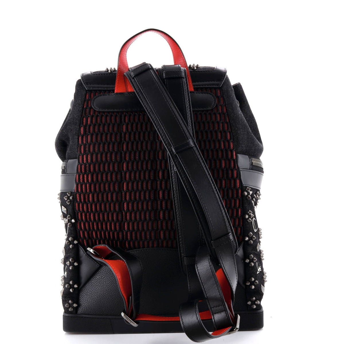 Explorafunk Backpack Studded Denim with Leather