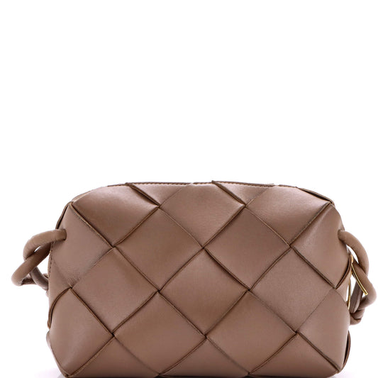 Cassette Camera Crossbody Bag Maxi Intrecciato Leather Small