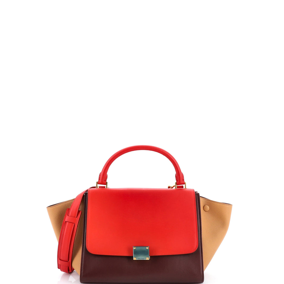 Tricolor Trapeze Bag Leather Small