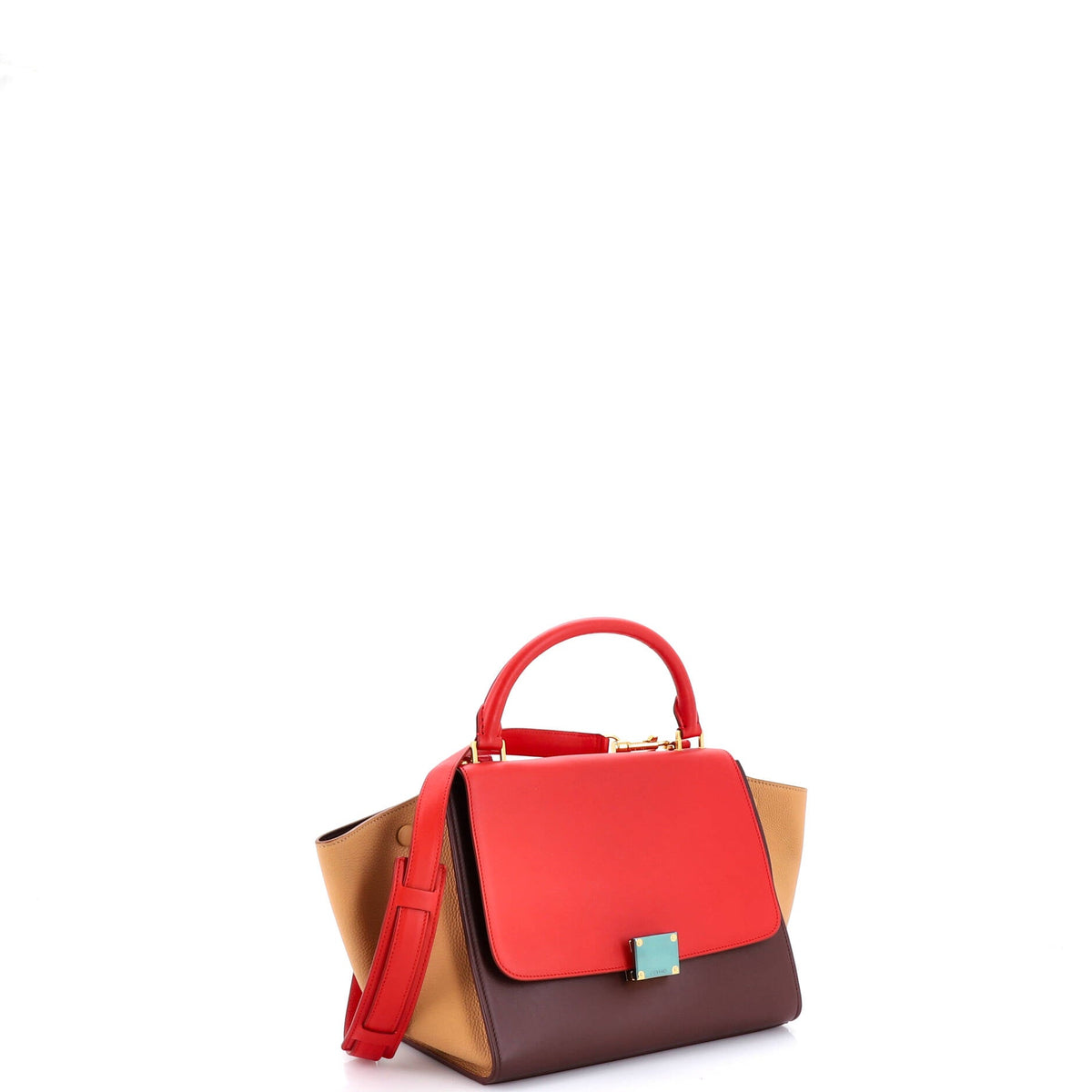 Tricolor Trapeze Bag Leather Small