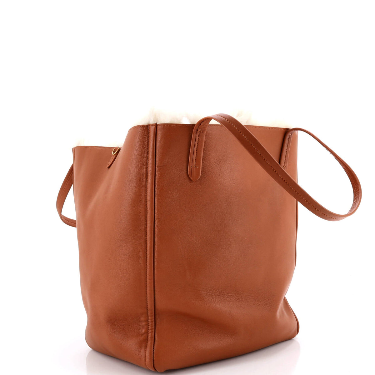 Phantom Cabas Tote Leather with Shearling Medium
