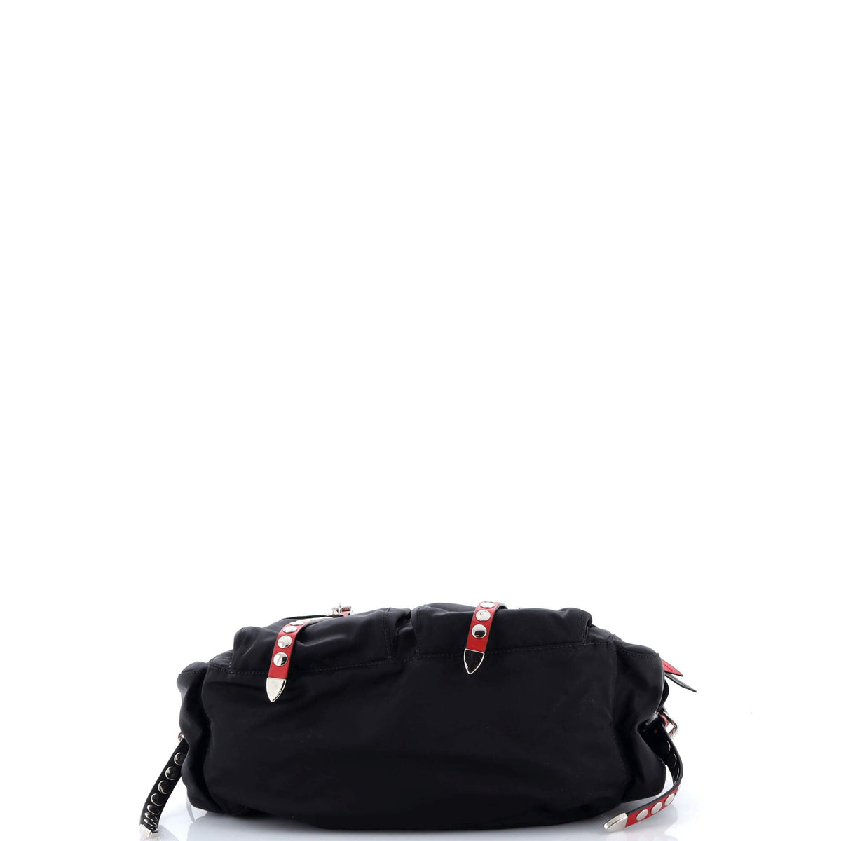 New Vela Flap Messenger Bag Tessuto with Studded Leather Medium