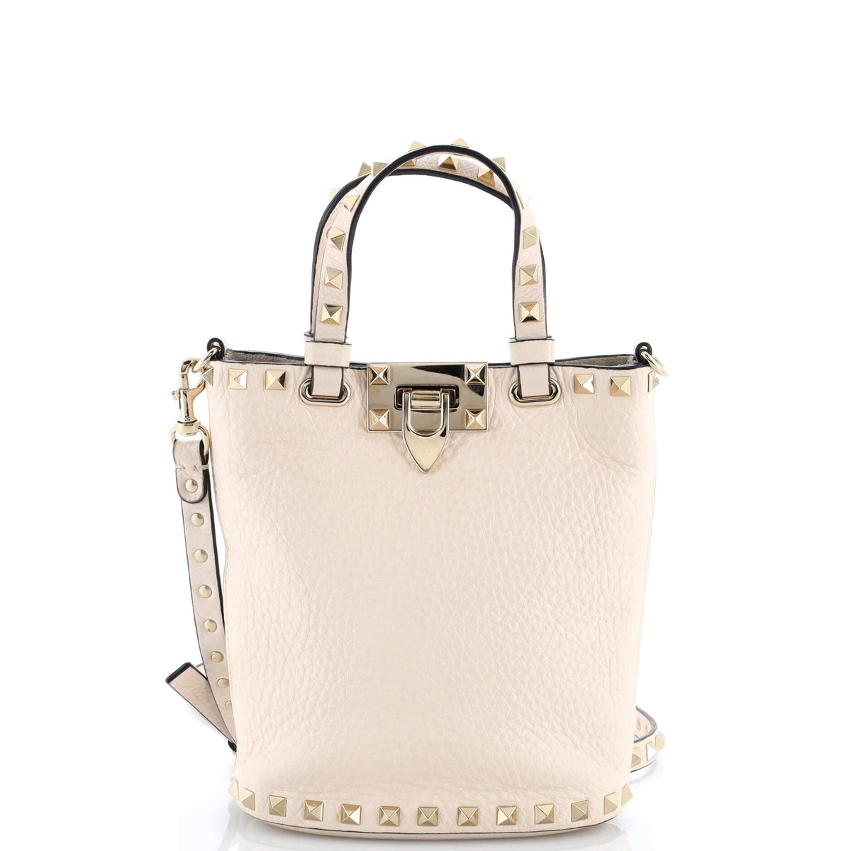 Rockstud Bucket Crossbody Bag Leather Mini