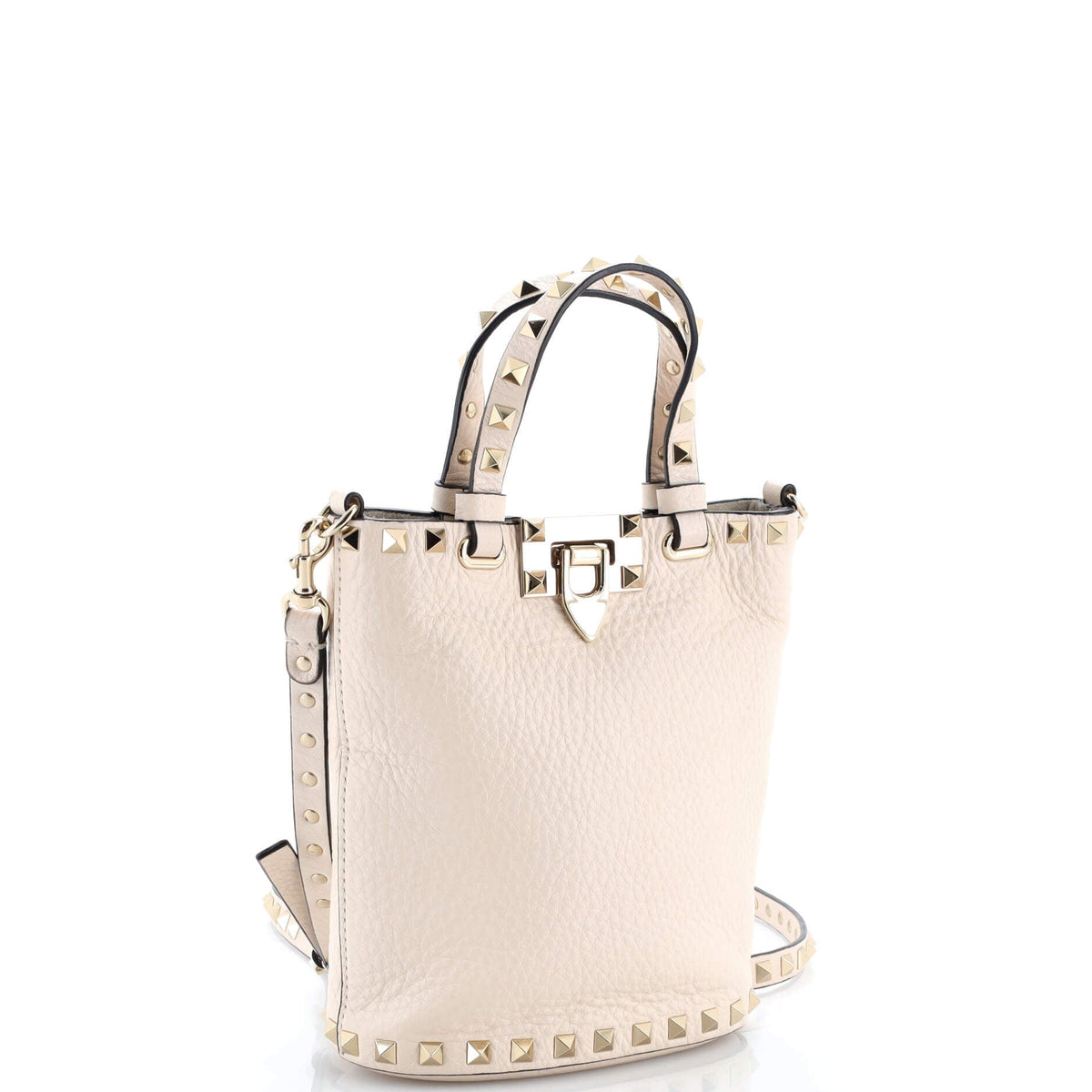 Rockstud Bucket Crossbody Bag Leather Mini