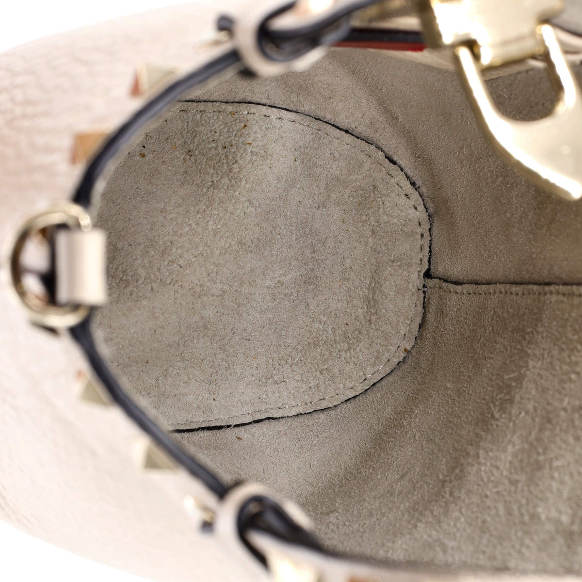 Rockstud Bucket Crossbody Bag Leather Mini
