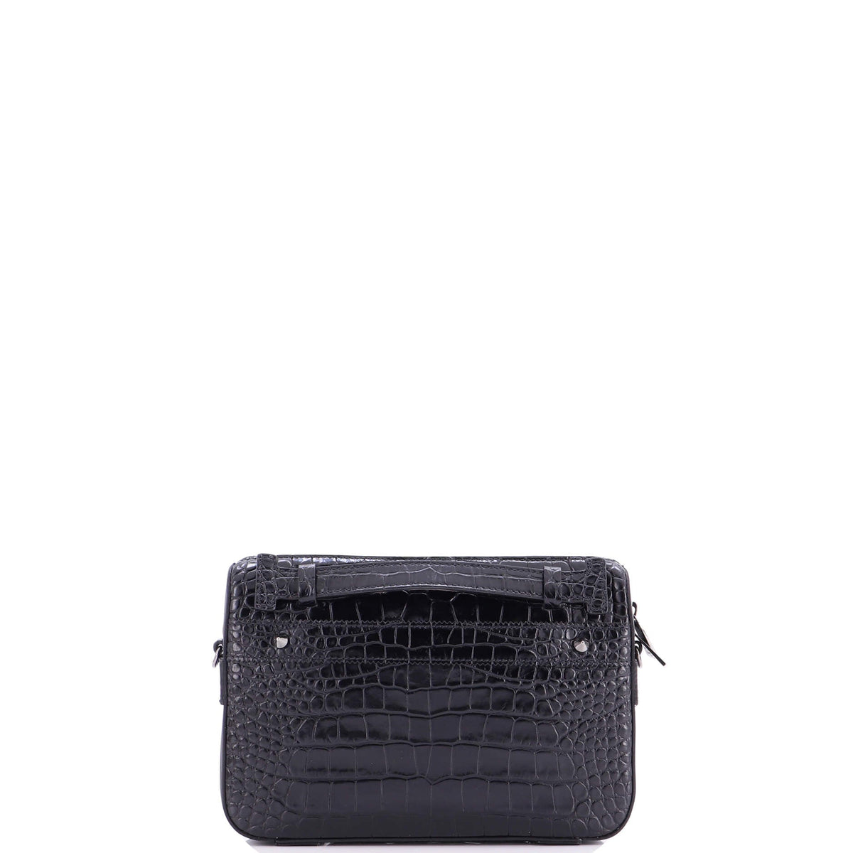 Ruisbuddy Messenger Bag Crocodile Embossed Leather Small