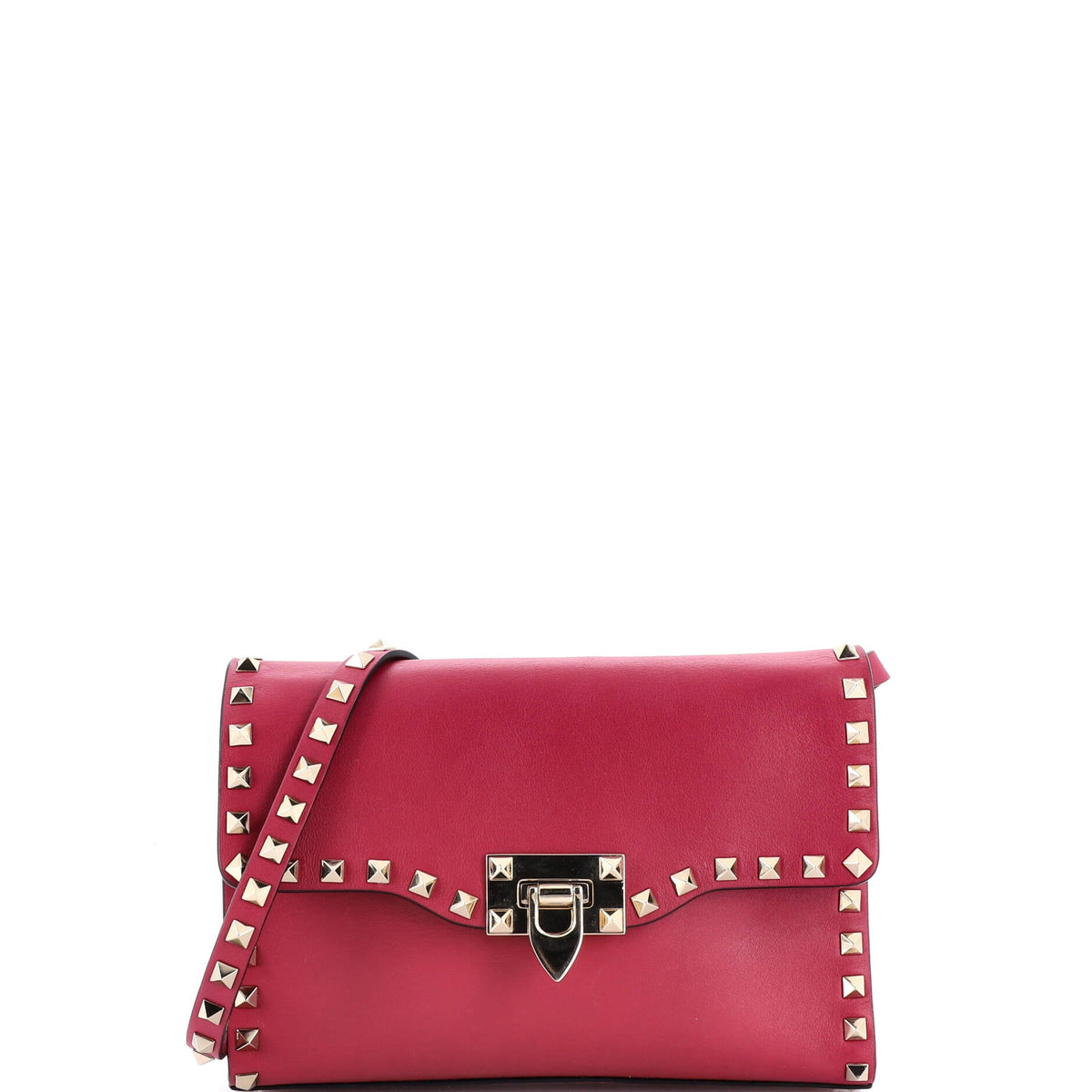 Rockstud Flip Lock Flap Bag Leather Small