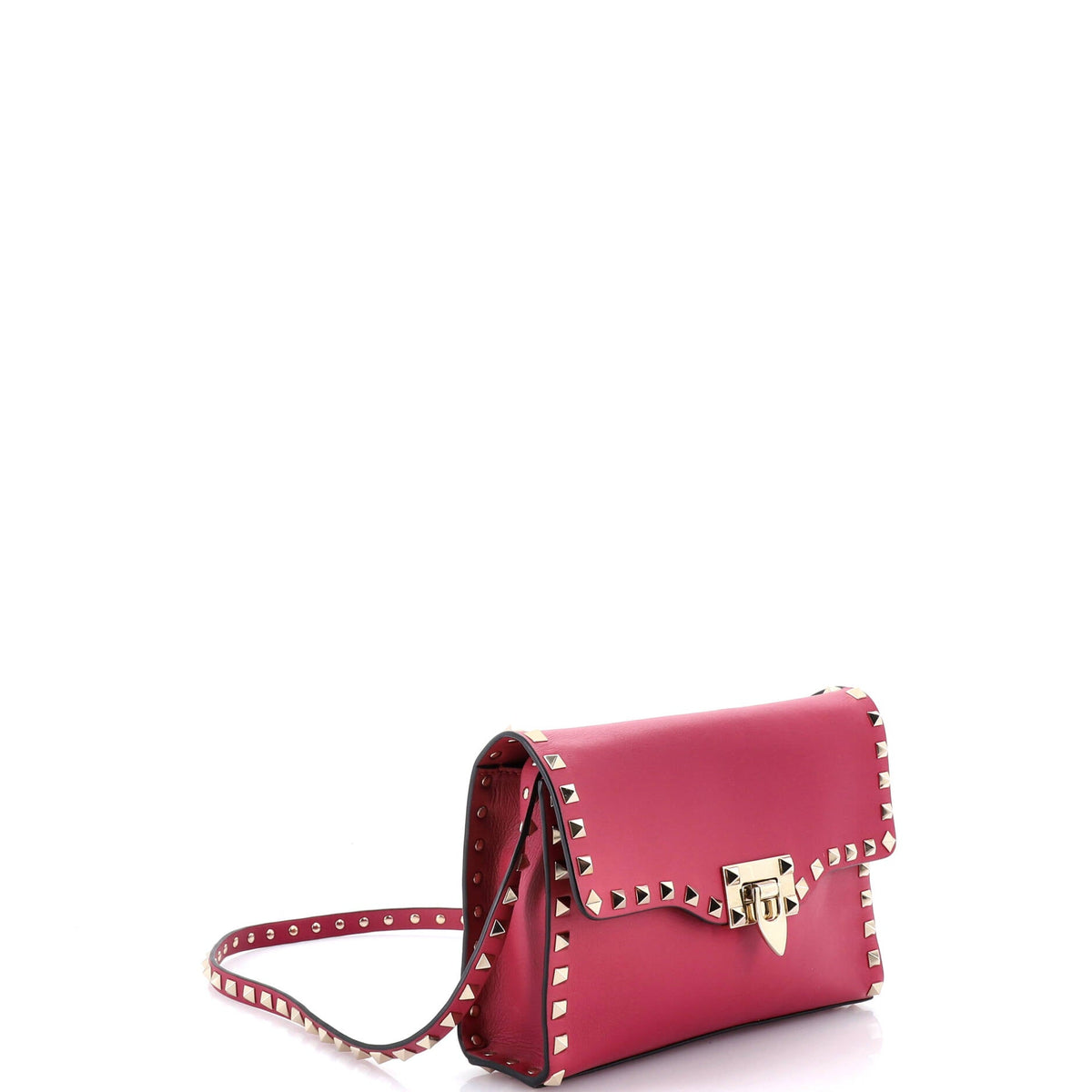 Rockstud Flip Lock Flap Bag Leather Small