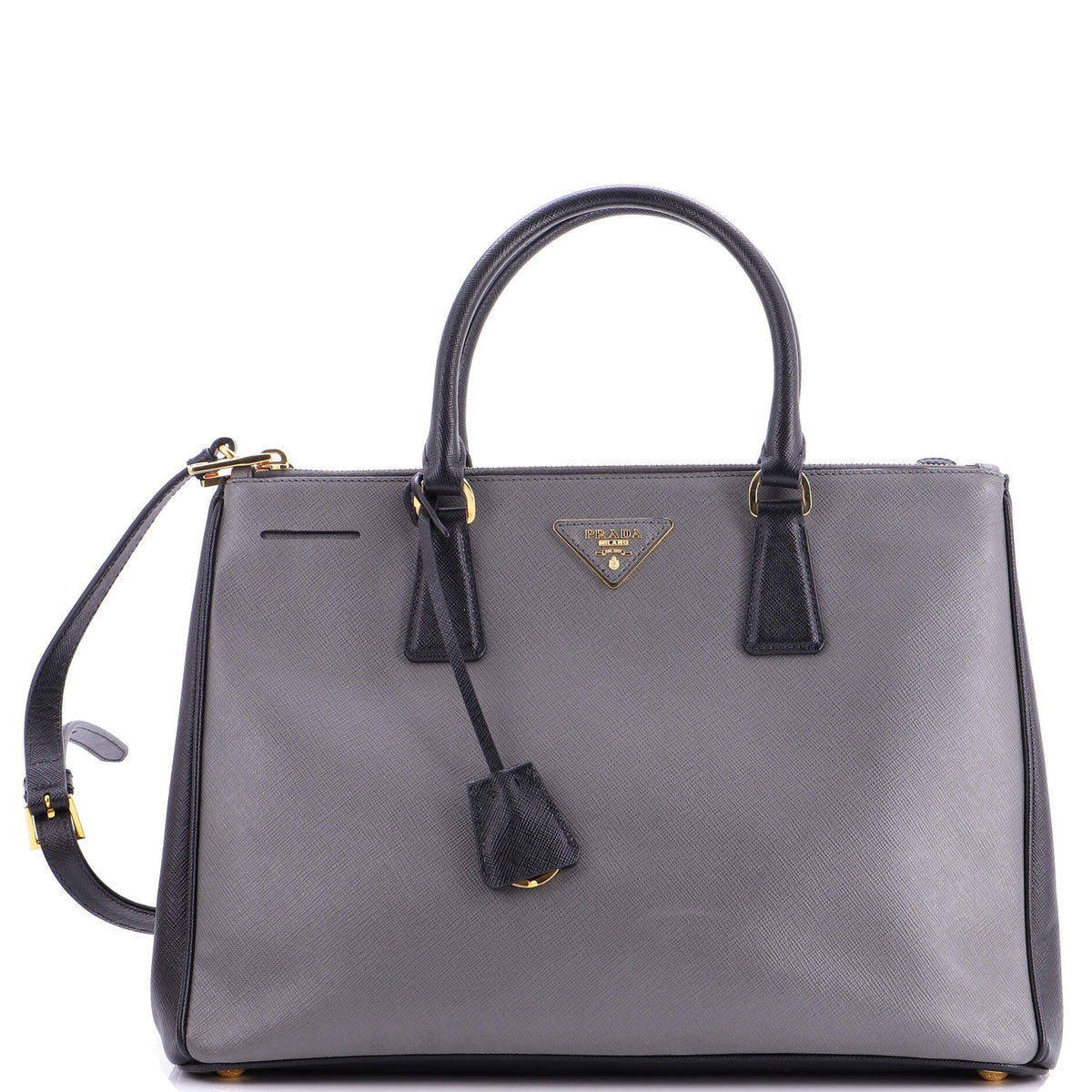Double Zip Lux Tote Saffiano Leather Medium