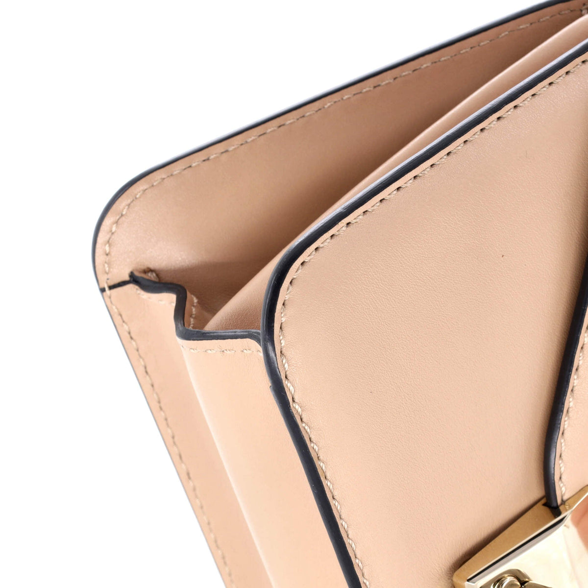 Panther Chain Flap Shoulder Bag Leather Small