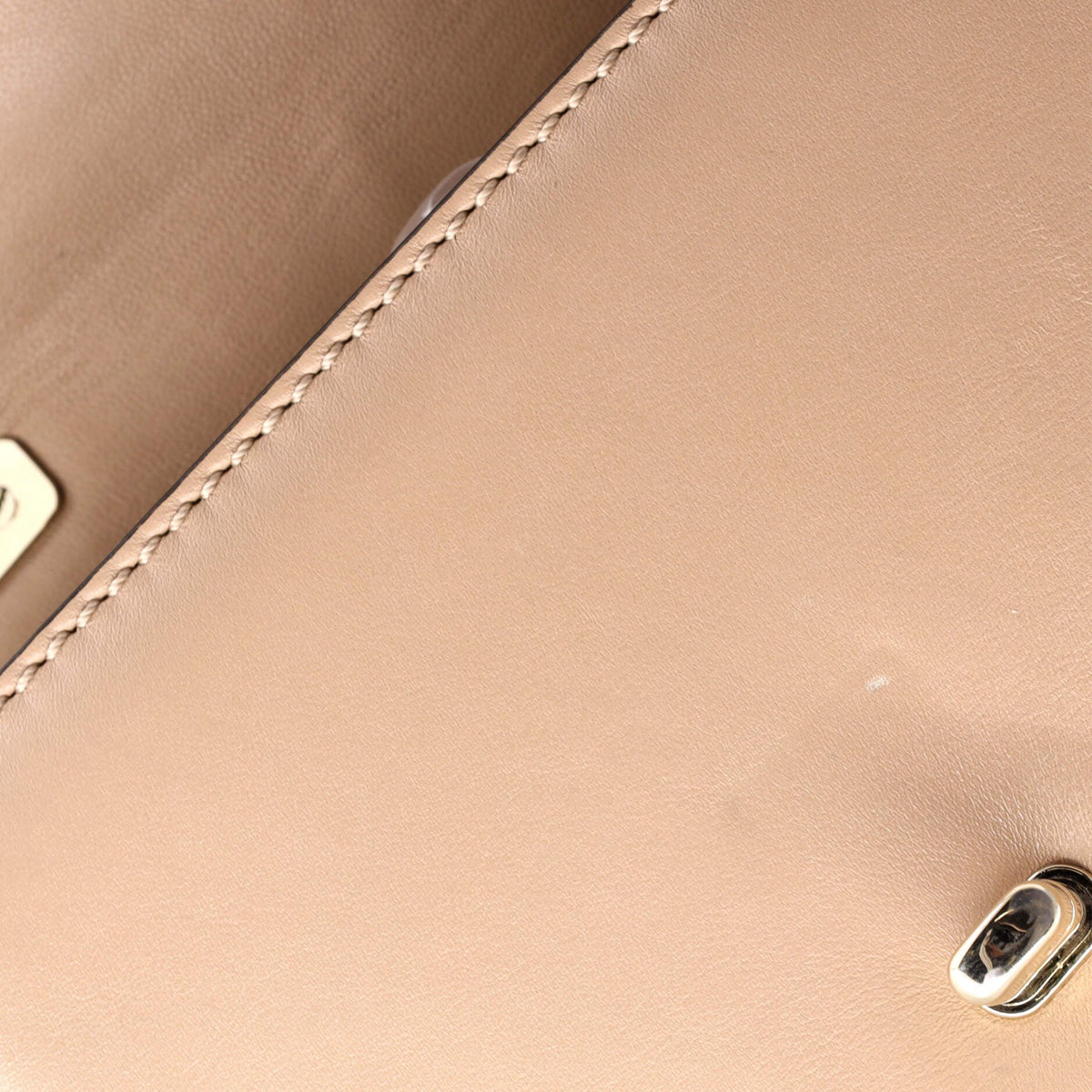 Panther Chain Flap Shoulder Bag Leather Small
