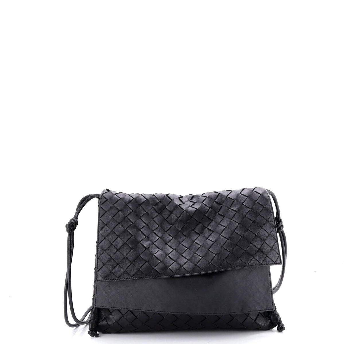 Knot Strap Shoulder Bag Intrecciato Leather Medium