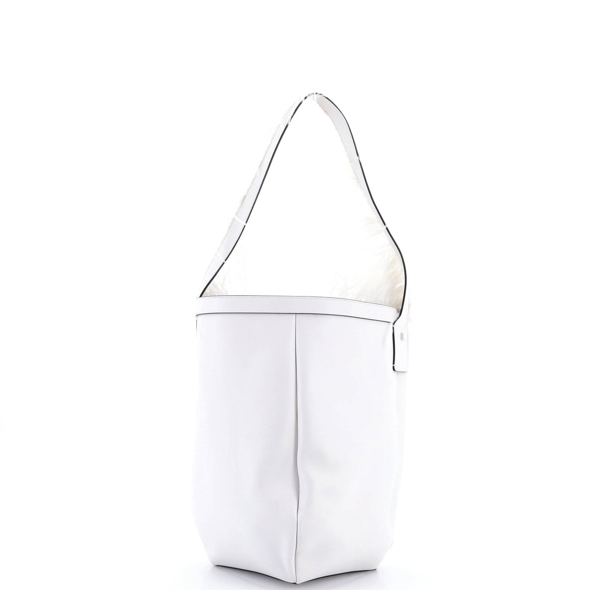 By Your Side Bucket Bag Leather with Feathers Medium