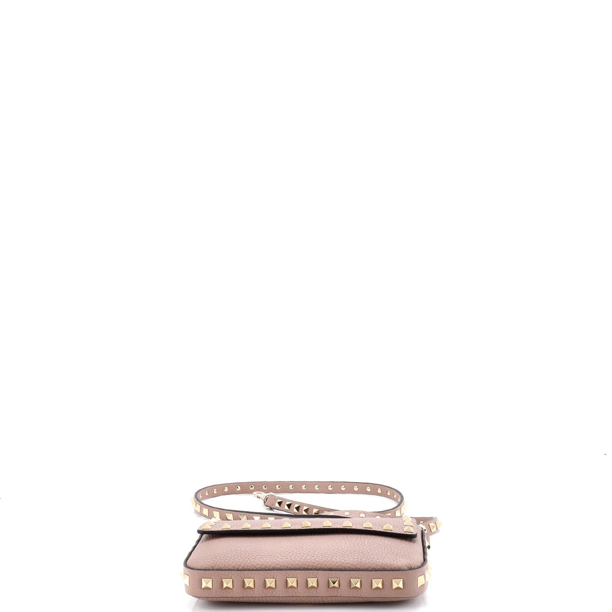 Rockstud Top Handle Crossbody Pouch Leather Mini