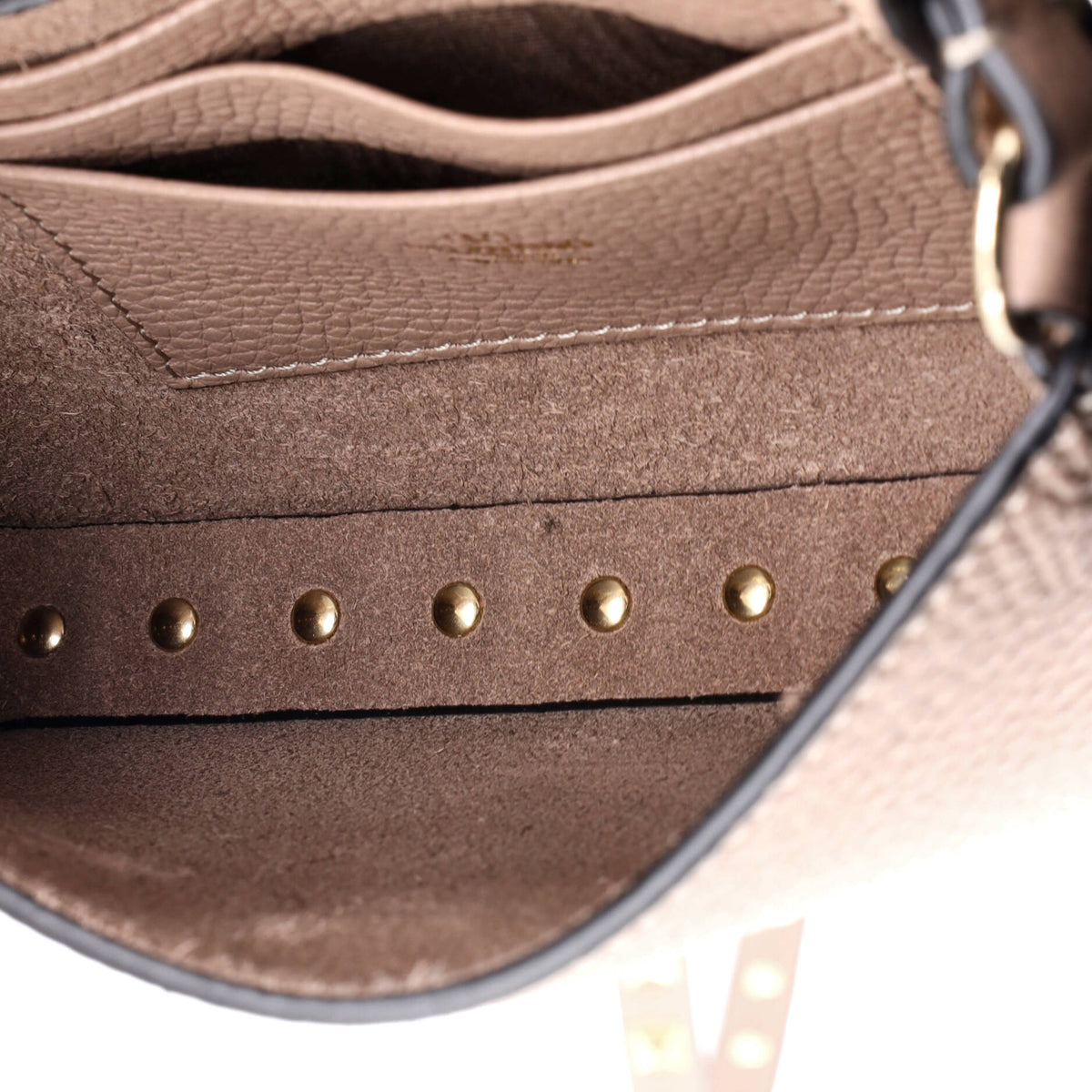 Rockstud Top Handle Crossbody Pouch Leather Mini