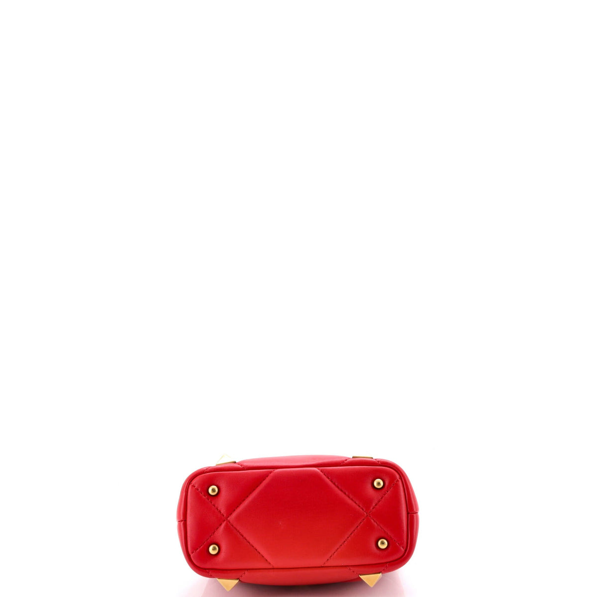 Roman Stud Top Handle Bag Quilted Leather Mini