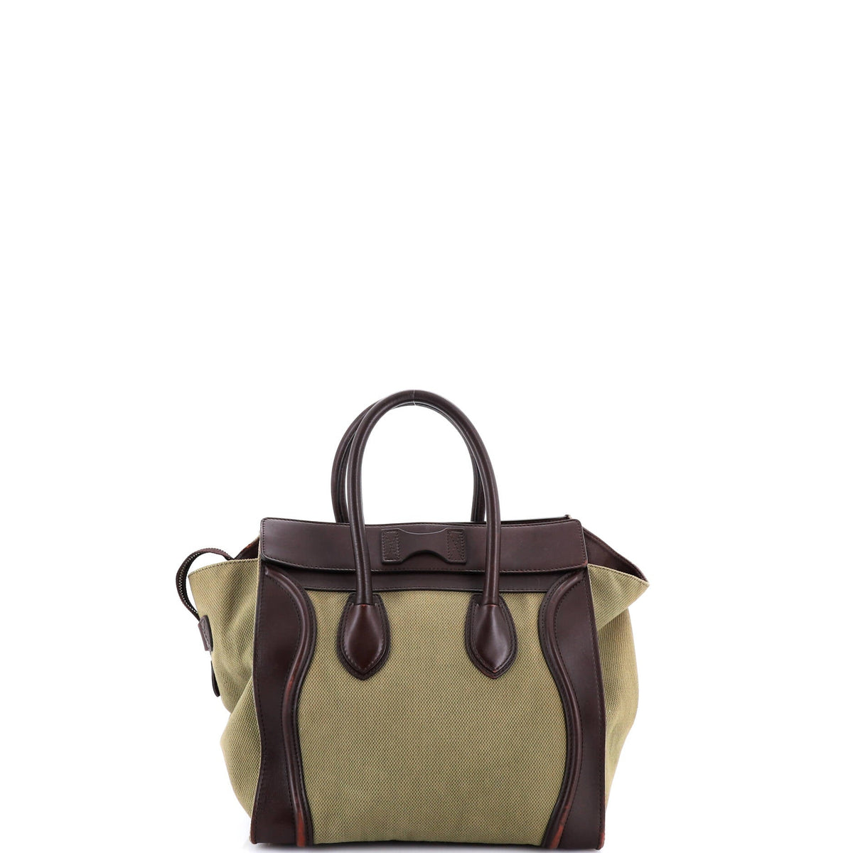 Luggage Bag Canvas and Leather Mini