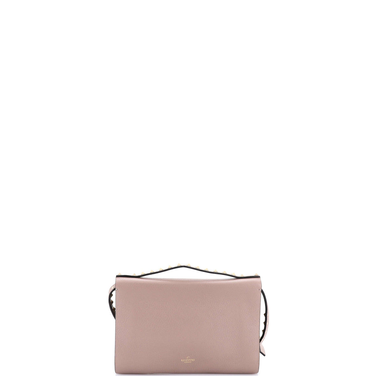 Rockstud Flip Lock Double Flap Crossbody Bag Leather Small