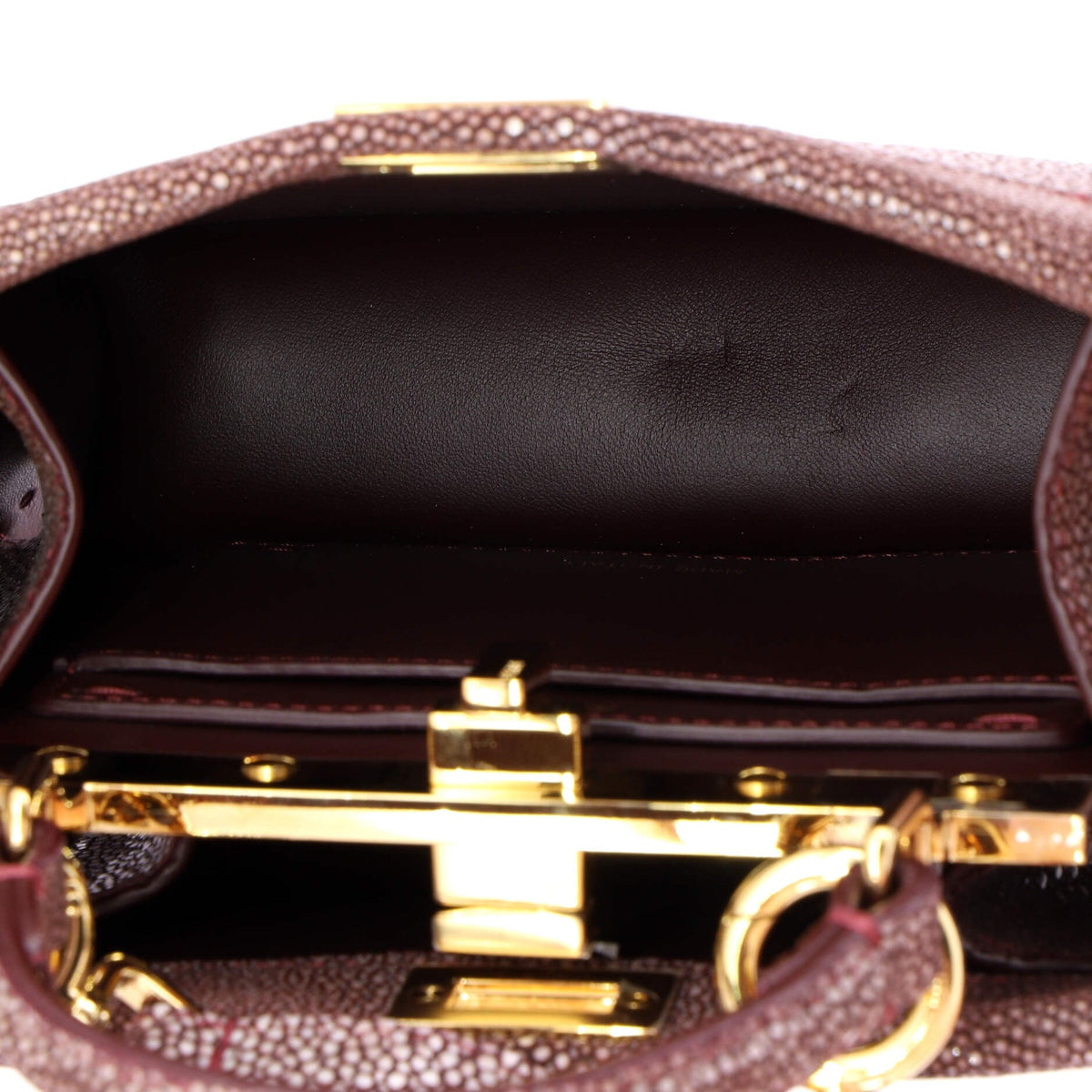 Peekaboo ISeeU Bag Stingray and Leather Petite
