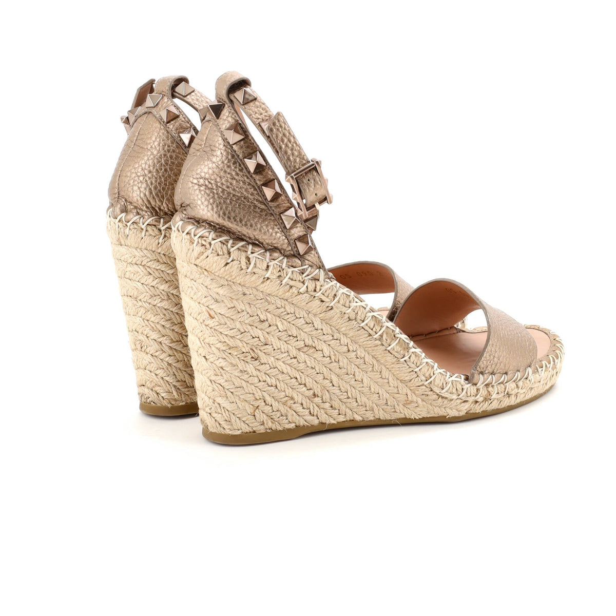 Women's Rockstud Wedge Espadrille Sandals Leather