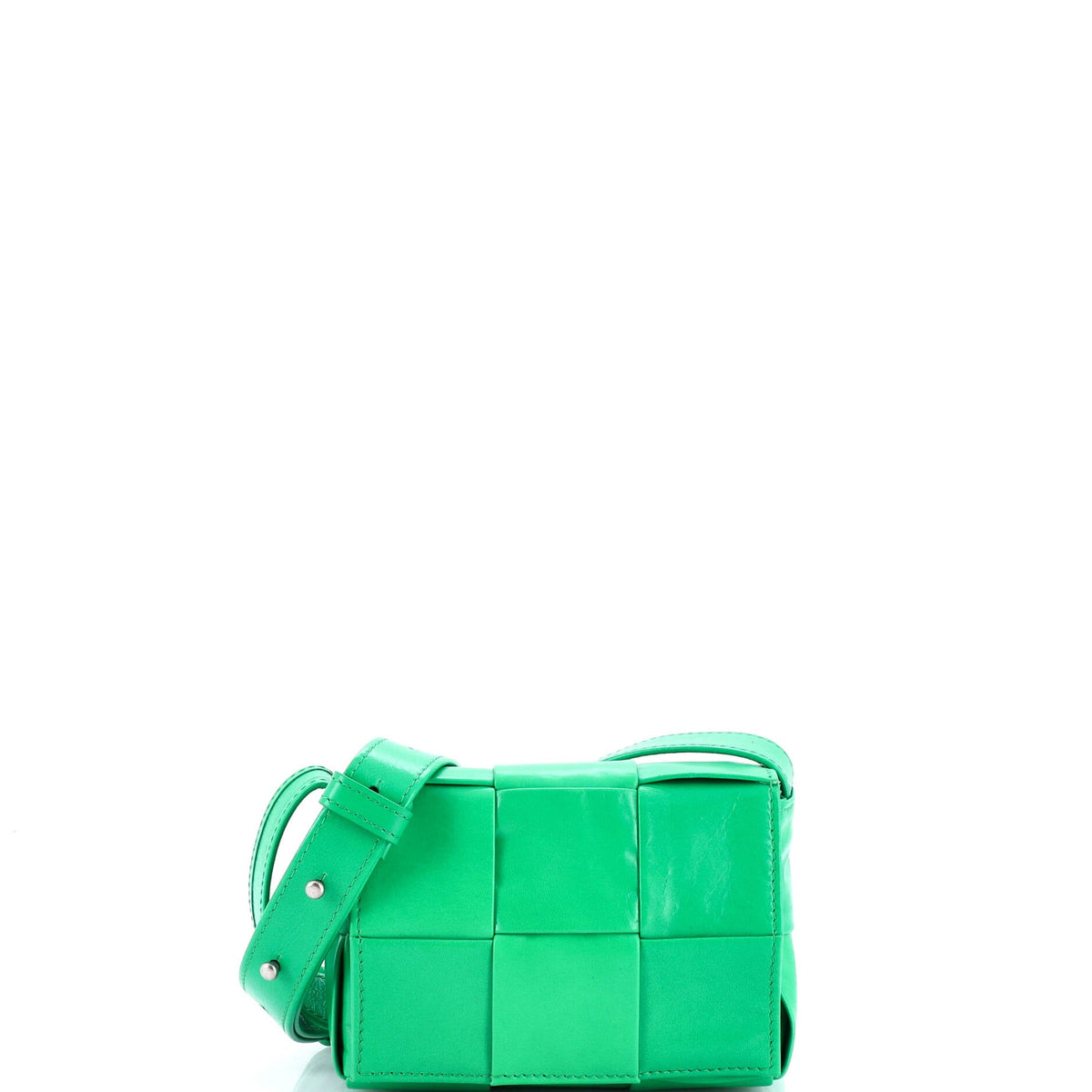 Cassette Crossbody Bag Maxi Intrecciato Leather Candy