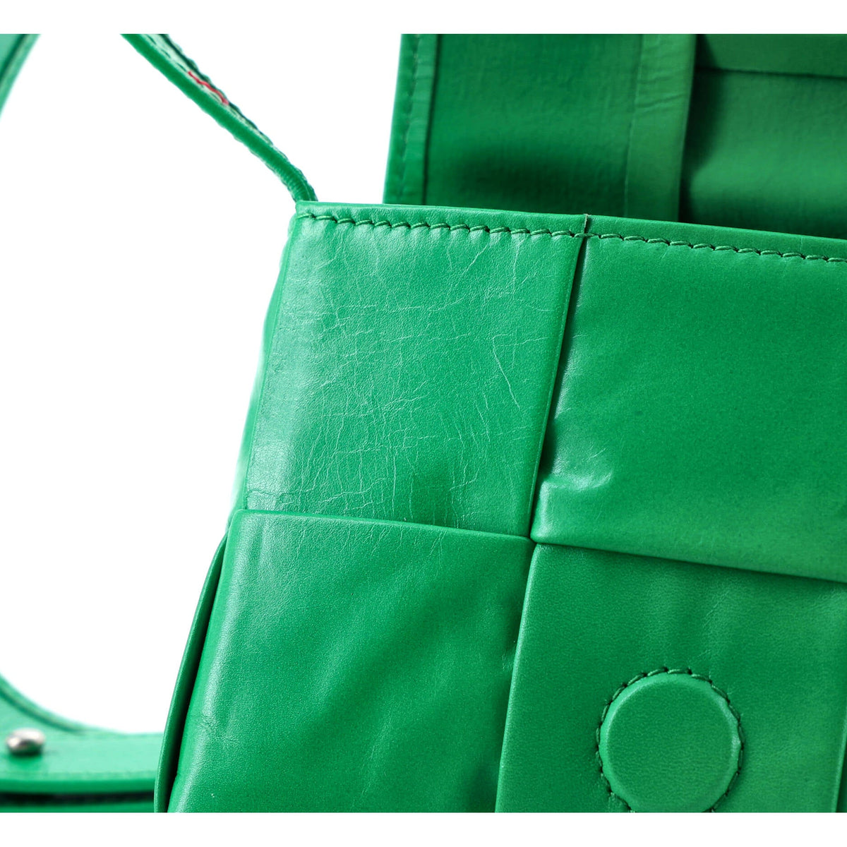 Cassette Crossbody Bag Maxi Intrecciato Leather Candy