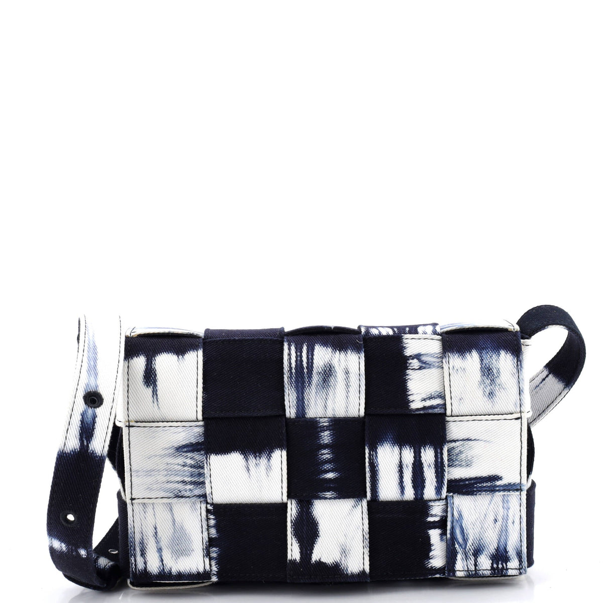 Cassette Crossbody Bag Maxi Intrecciato Denim
