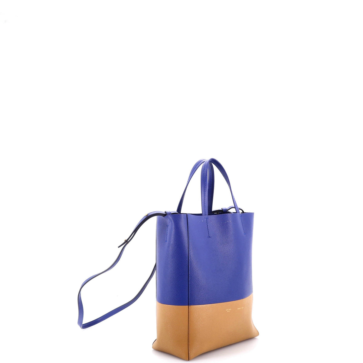 Vertical Bi-Cabas Tote Grained Calfskin Small