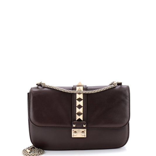 Glam Lock Shoulder Bag Leather Medium