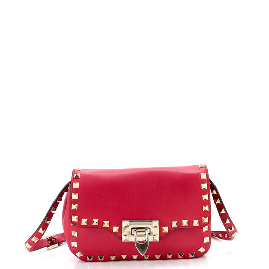 Rockstud Flip Lock Flap Bag Leather Mini