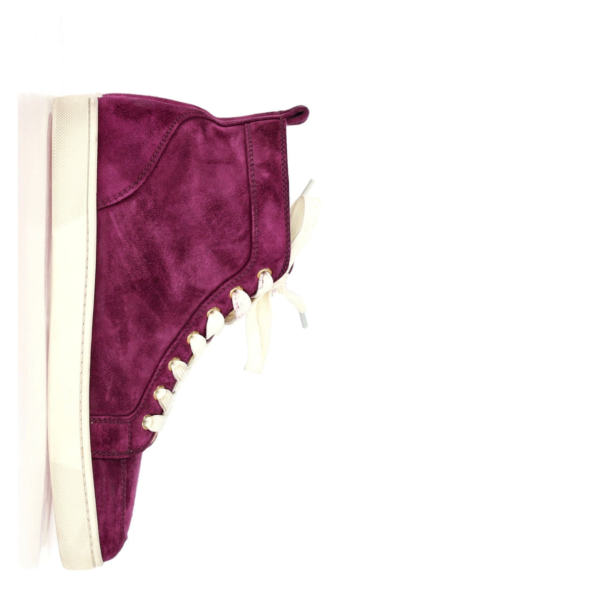 Christian Louboutin Rantus High Top Sneakers in Purple Suede