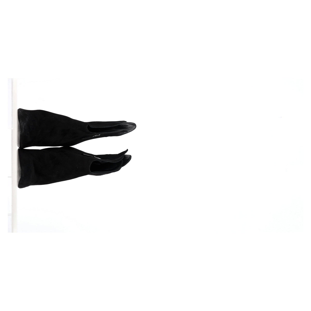 Bottega Veneta Flame Heeled Ankle Boots in Black Suede