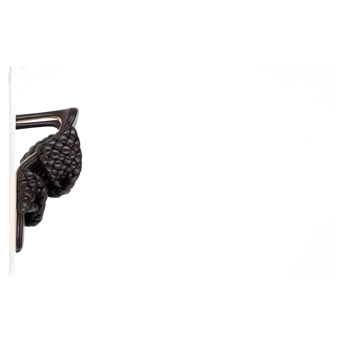 Bottega Veneta Intrecciato Slide Sandals in Brown Leather