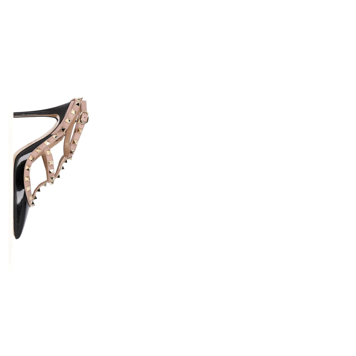 Valentino Garavani Rockstud 100 Pumps in Black Patent Leather